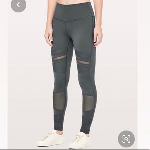Lululemon Wunder Under High Rise Mix & Mesh Tight